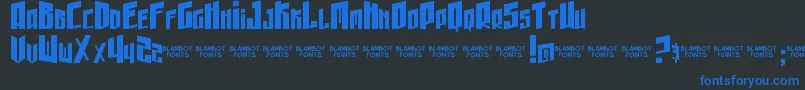 GunheadChick Font – Blue Fonts on Black Background