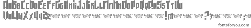 GunheadChick Font – Gray Fonts on White Background