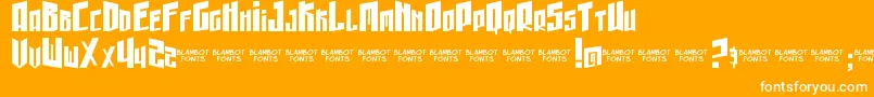 GunheadChick Font – White Fonts on Orange Background