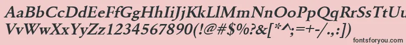 UrwgaramondtdemwidOblique Font – Black Fonts on Pink Background