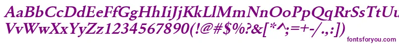 UrwgaramondtdemwidOblique Font – Purple Fonts on White Background