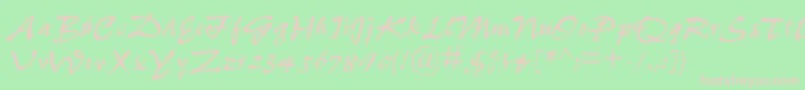 PepitaMt Font – Pink Fonts on Green Background