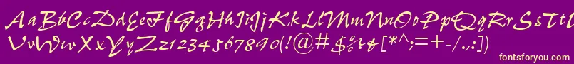 PepitaMt Font – Yellow Fonts on Purple Background