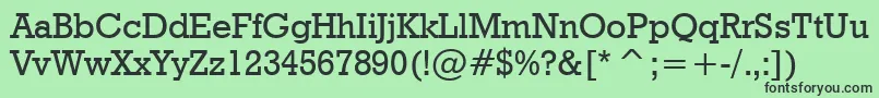GeometricSlabserif712MediumBt-fontti – mustat fontit vihreällä taustalla
