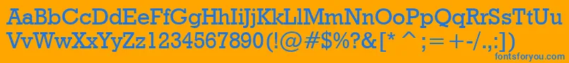 GeometricSlabserif712MediumBt Font – Blue Fonts on Orange Background