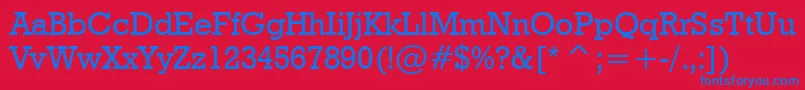 GeometricSlabserif712MediumBt Font – Blue Fonts on Red Background