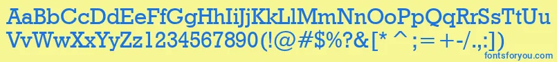 GeometricSlabserif712MediumBt Font – Blue Fonts on Yellow Background