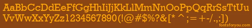 GeometricSlabserif712MediumBt Font – Orange Fonts on Brown Background