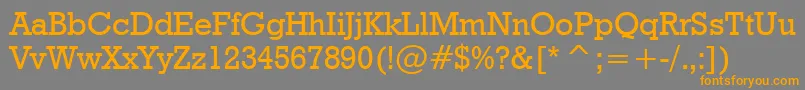 GeometricSlabserif712MediumBt Font – Orange Fonts on Gray Background