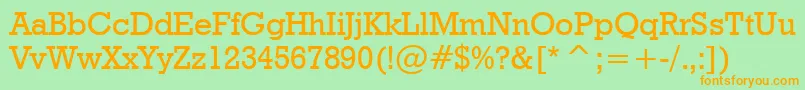 GeometricSlabserif712MediumBt Font – Orange Fonts on Green Background