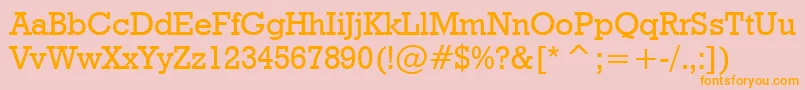 GeometricSlabserif712MediumBt Font – Orange Fonts on Pink Background