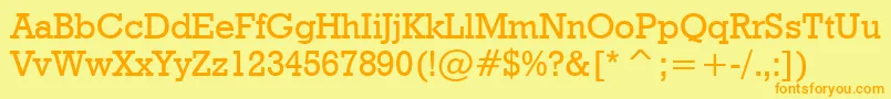 GeometricSlabserif712MediumBt Font – Orange Fonts on Yellow Background