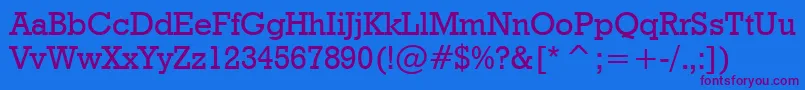 GeometricSlabserif712MediumBt Font – Purple Fonts on Blue Background