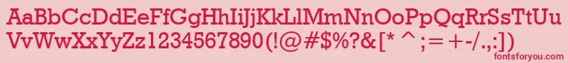 GeometricSlabserif712MediumBt Font – Red Fonts on Pink Background