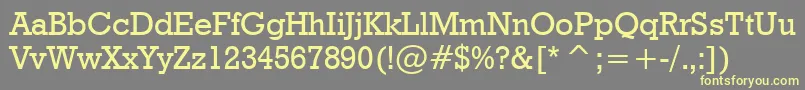 GeometricSlabserif712MediumBt Font – Yellow Fonts on Gray Background