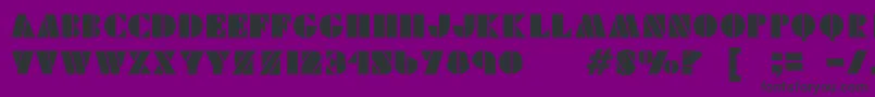 Vikingstencil Font – Black Fonts on Purple Background