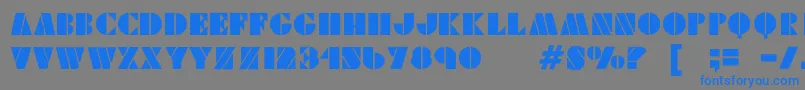 Vikingstencil Font – Blue Fonts on Gray Background