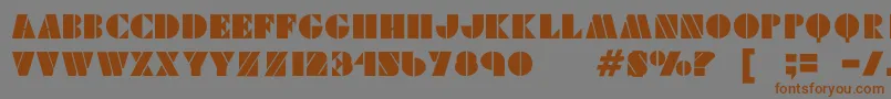 Czcionka Vikingstencil – brązowe czcionki na szarym tle