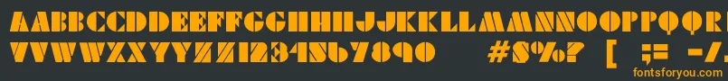 Vikingstencil Font – Orange Fonts on Black Background