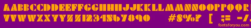 Vikingstencil Font – Orange Fonts on Purple Background