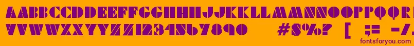 Vikingstencil Font – Purple Fonts on Orange Background