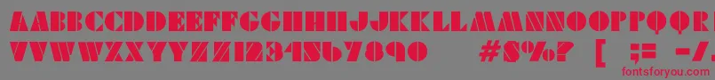 Police Vikingstencil – polices rouges sur fond gris