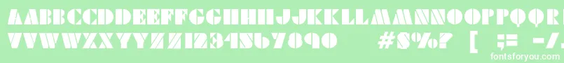 Vikingstencil Font – White Fonts on Green Background