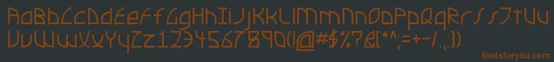 Шрифт AirstreamFuturopolisRegular – коричневые шрифты на чёрном фоне