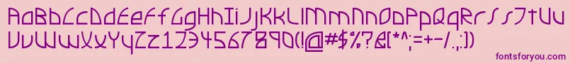 AirstreamFuturopolisRegular-Schriftart – Violette Schriften auf rosa Hintergrund