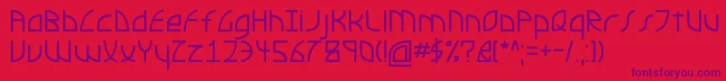 AirstreamFuturopolisRegular Font – Purple Fonts on Red Background