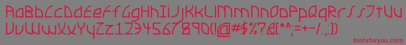 AirstreamFuturopolisRegular-Schriftart – Rote Schriften auf grauem Hintergrund