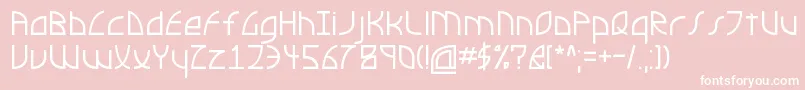 AirstreamFuturopolisRegular-Schriftart – Weiße Schriften auf rosa Hintergrund
