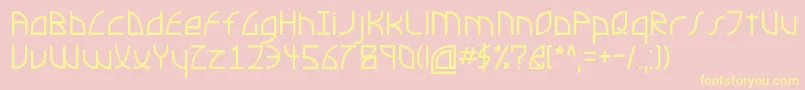 AirstreamFuturopolisRegular Font – Yellow Fonts on Pink Background