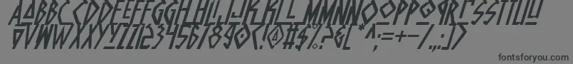 NativeAlienItalic Font – Black Fonts on Gray Background