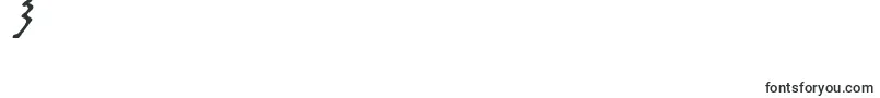 NativeAlienItalic-Schriftart – Schriften für die Ziffer 3