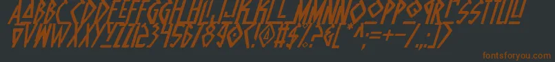 fuente NativeAlienItalic – Fuentes Marrones Sobre Fondo Negro