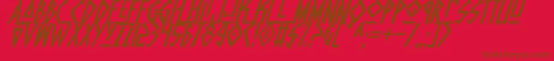 NativeAlienItalic Font – Brown Fonts on Red Background