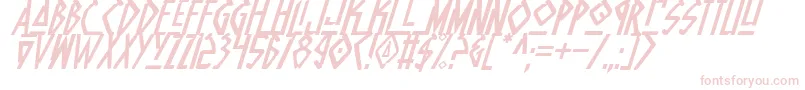 フォントNativeAlienItalic – ピンクのフォント