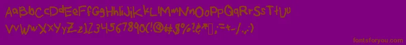 ArtMartinezLh Font – Brown Fonts on Purple Background