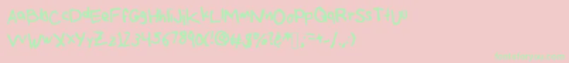 ArtMartinezLh Font – Green Fonts on Pink Background