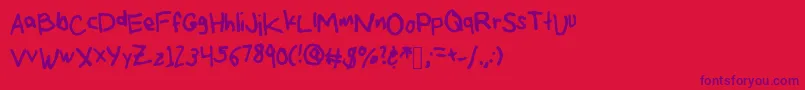ArtMartinezLh Font – Purple Fonts on Red Background