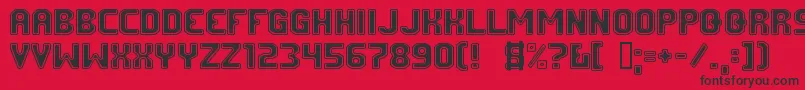 FmUniversity Font – Black Fonts on Red Background