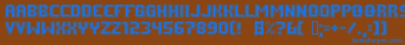 FmUniversity Font – Blue Fonts on Brown Background