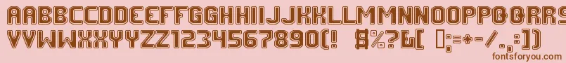 FmUniversity-fontti – ruskeat fontit vaaleanpunaisella taustalla