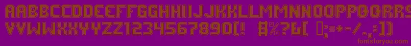 FmUniversity Font – Brown Fonts on Purple Background