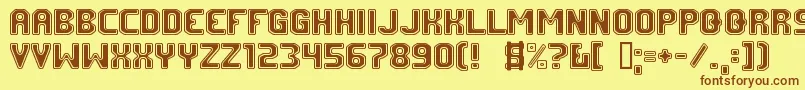 FmUniversity Font – Brown Fonts on Yellow Background