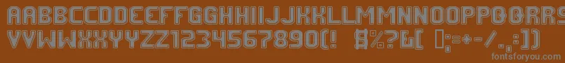 FmUniversity-fontti – harmaat kirjasimet ruskealla taustalla
