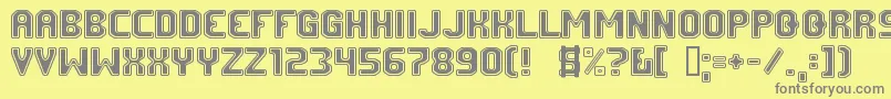 FmUniversity-Schriftart – Graue Schriften auf gelbem Hintergrund