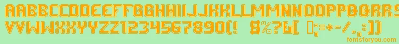 FmUniversity Font – Orange Fonts on Green Background