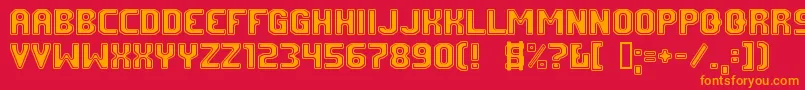 FmUniversity Font – Orange Fonts on Red Background